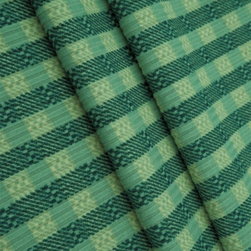 1 Yard 4×2 Yummy Rib Gingham Checkered Knit Soft Stretch Fabric, 87% Polyester 13% Spandex, 58/60'' Wide
