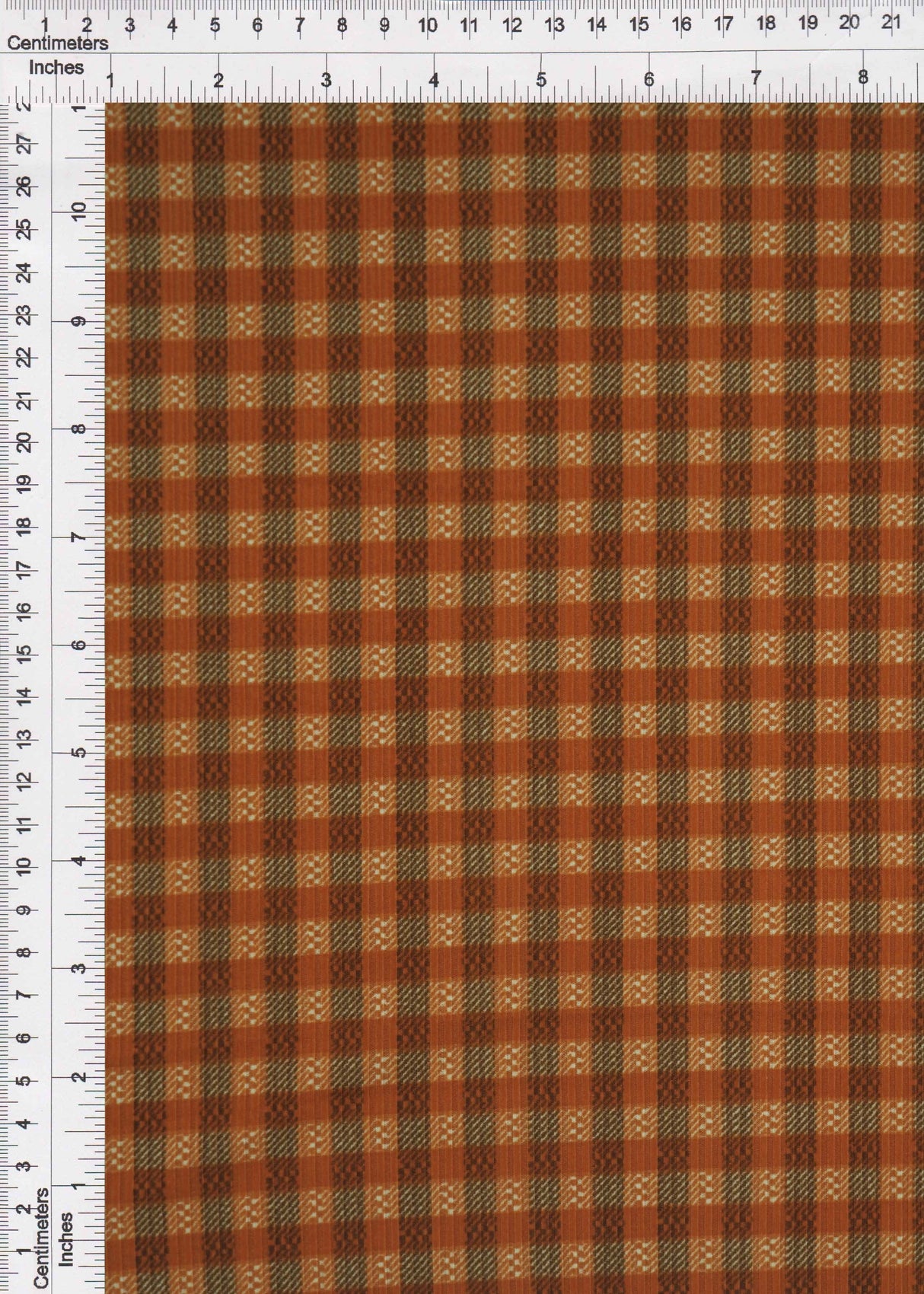Checkered Rib Stretch Knit Fabric