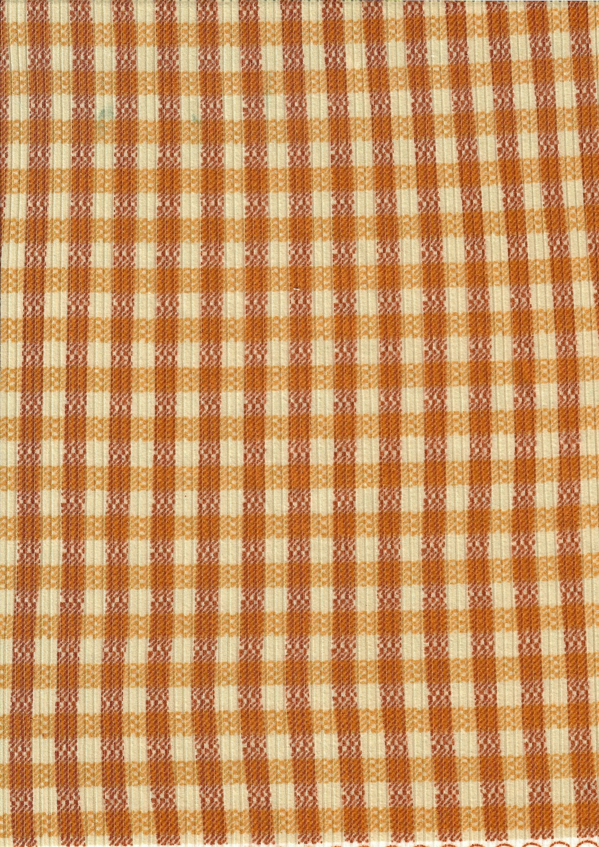 Checkered Rib Stretch Knit Fabric