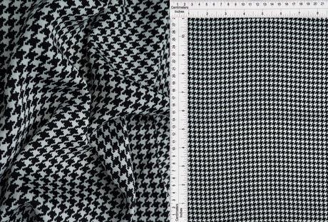 Bubble Satin Houndstooth Print Fabric