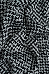 Bubble Satin Houndstooth Print Fabric
