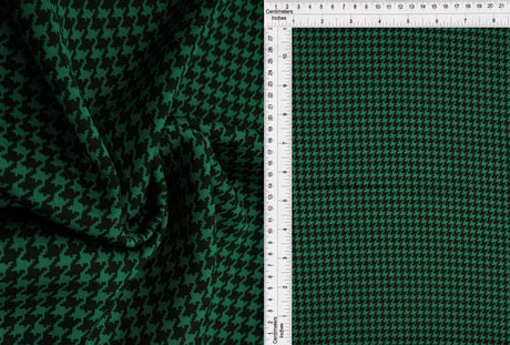 Bubble Satin Houndstooth Print Fabric
