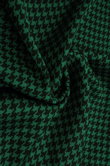 Bubble Satin Houndstooth Print Fabric