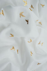 French Terry Bird Foil Knit Fabric