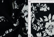 Floral Techno Crepe Knit Fabric Black White