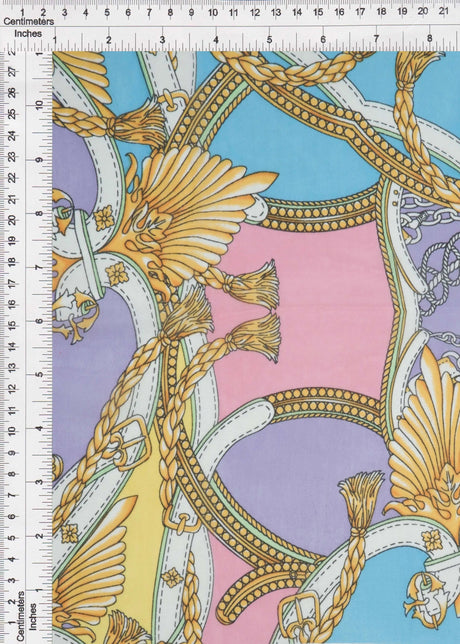 1 Yard Hi Multi Chiffon Status Print Fabric, 57/58? Wide 100% Polyester