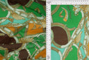 1 yarda de tela de chiffon multicolor con estampado de estatus, 57/58'' de ancho 100% poliéster