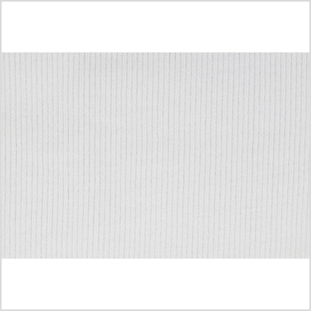 White Rib Knit Trim - 7" x 38"