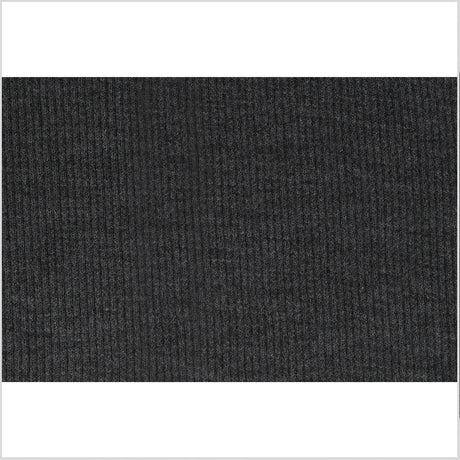 Dark Grey Heather Rib Knit - 7" x 38"