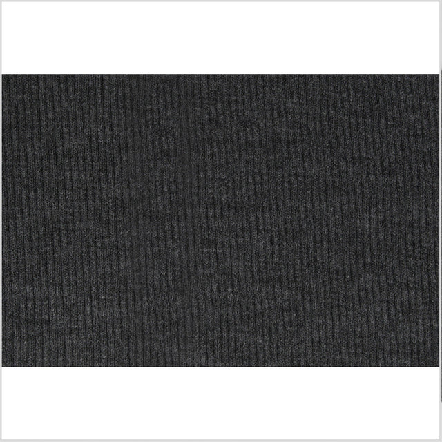 Dark Grey Heather Rib Knit - 7" x 38"