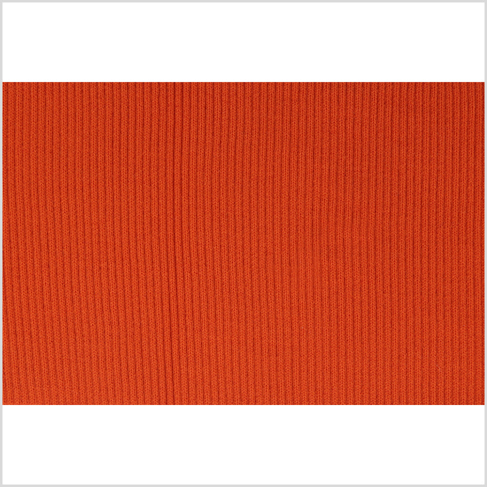 Bright Orange Rib Knit Trim - 7" x 38"