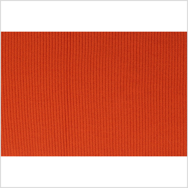 Bright Orange Rib Knit Trim - 7" x 38"