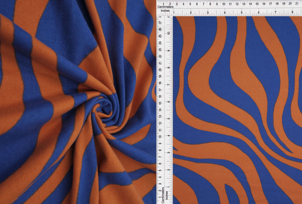 Brushed DTY Zebra Print Knit Fabric