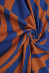 Brushed DTY Zebra Print Knit Fabric