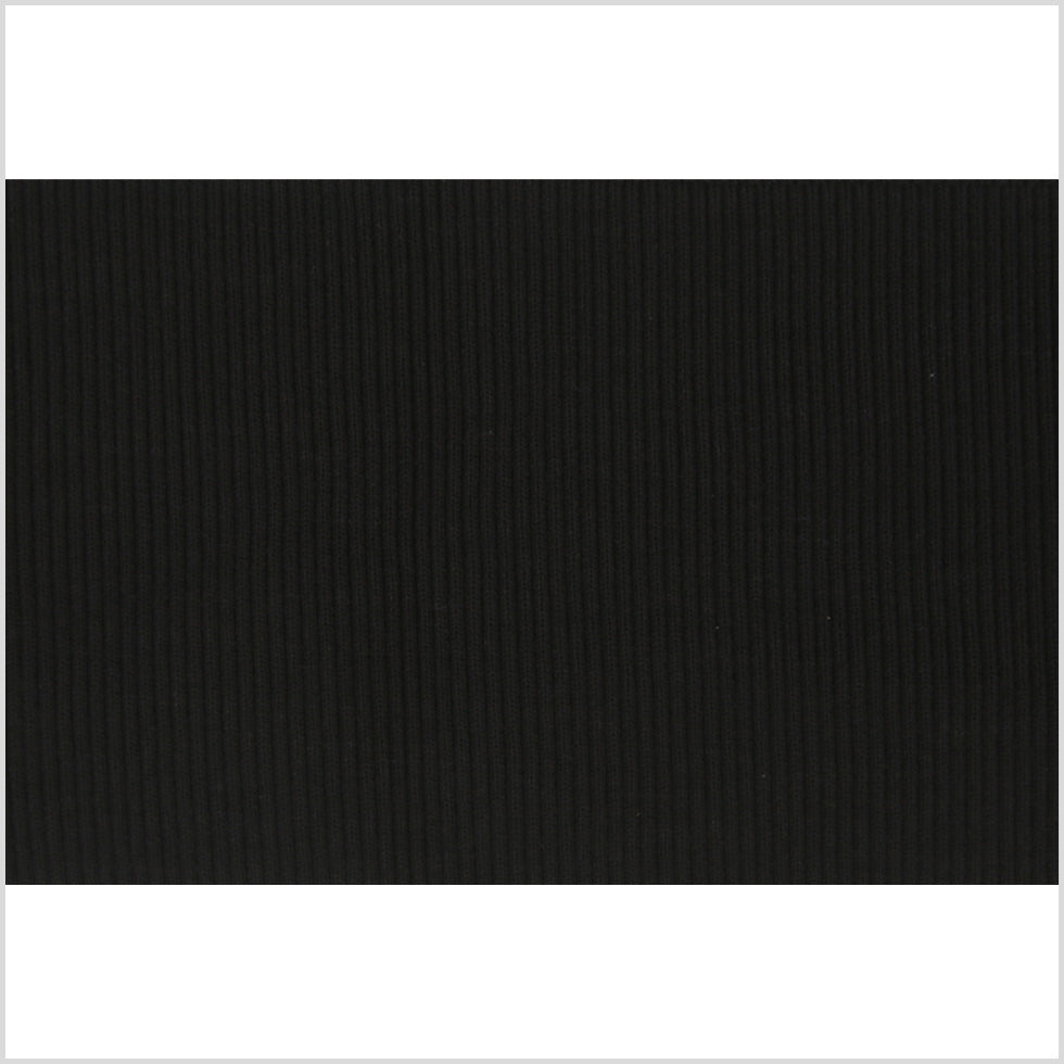 Black Rib Knit Trim - 7" x 38"