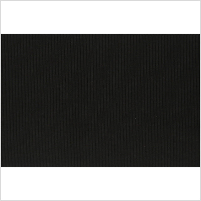 Black Rib Knit Trim - 7" x 38"