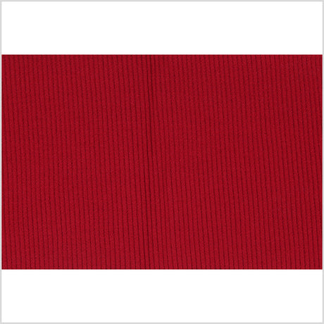 H. Cardinal Red Rib Knit Trim - 7" x 38"