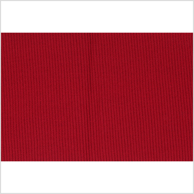 H. Cardinal Red Rib Knit Trim - 7" x 38"