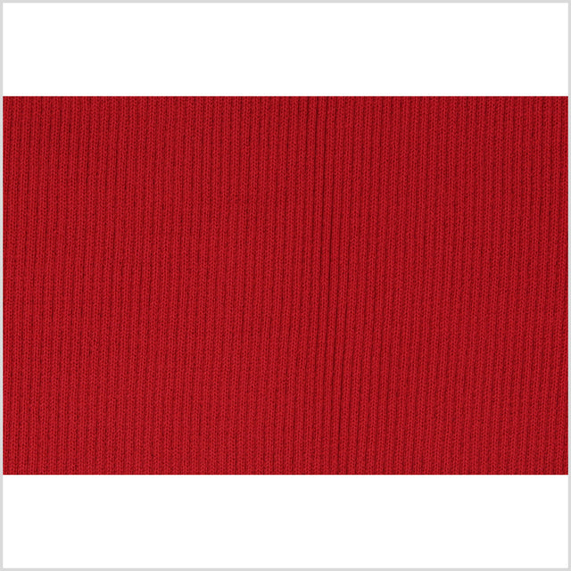 Scarlet Red Rib Knit Trim - 7" x 38"