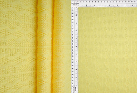 Cable Knit Jacquard Sweater Fabric, Heavyweight Stretch Knit 58/60" Wide
