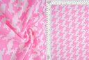 1 yarda de tela de punto crepé tecnológico con estampado pata de gallo, elástica y estructurada, ancho 58/60"