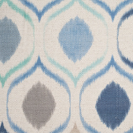 Spanish Blue/Gray Ikat-Like Geometric Woven