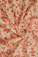 Tela de punto elástico floral DTY cepillada, 96% poliéster, 58/60" de ancho