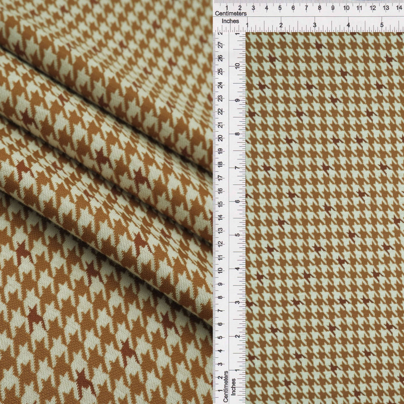 Houndstooth Double Knit Jacquard Fabric