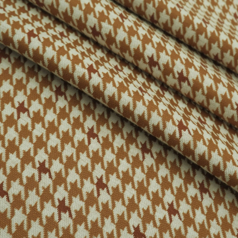 Houndstooth Double Knit Jacquard Fabric, Stretch Polyester Blend, 58/60" Wide