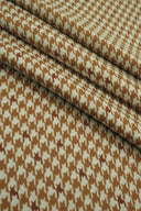 Tela jacquard de doble tejido pata de gallo, mezcla de poliéster elástico, 58/60" de ancho