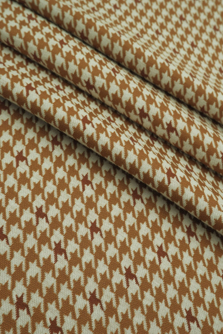 Houndstooth Double Knit Jacquard Fabric