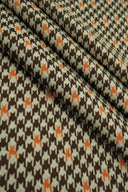 Tela jacquard de doble tejido pata de gallo, mezcla de poliéster elástico, 58/60" de ancho