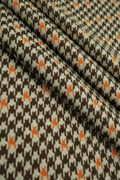 Houndstooth Double Knit Jacquard Fabric