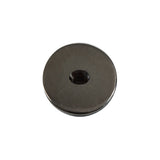 Shank Back Zamac Button - 32L/20mm - Black with Gunmetal Gray Metal Rim