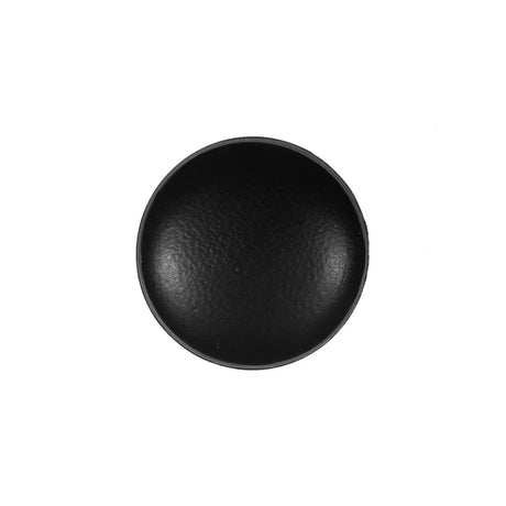 Shank Back Zamac Button - 32L/20mm - Black with Gunmetal Gray Metal Rim