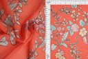 1 yarda de tela de chiffon multicolor con estampado floral, 57/58'' de ancho 100% poliéster