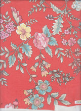 Floral Chiffon Print Fabric Orange