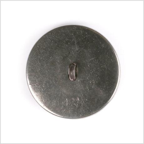 Shank Back Zamac Button - 44L/28mm - Black with Gunmetal Gray Metal Rim