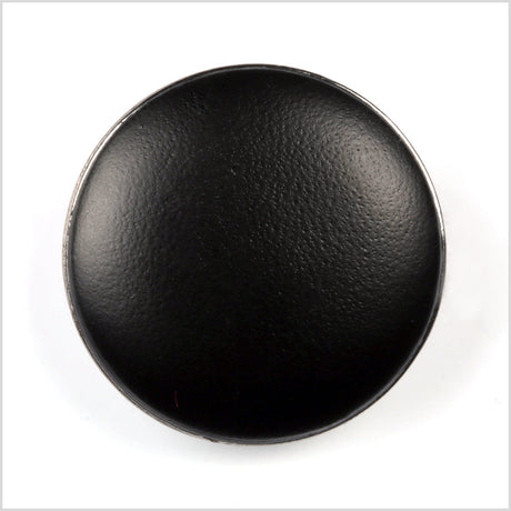 Shank Back Zamac Button - 36L/23mm - Black with Silver Metal Rim
