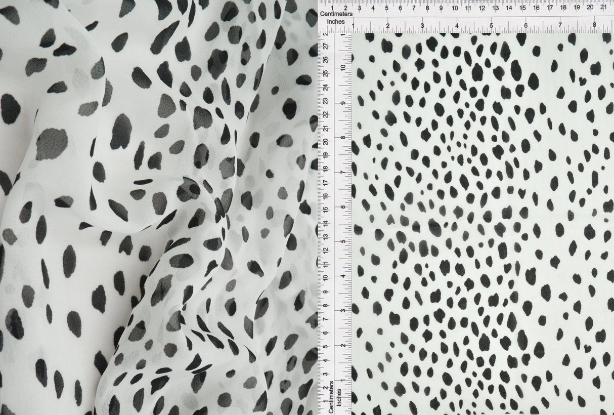 1 Yard Hi Multi Chiffon Animal Print Fabric, 57/58? Wide 100% Polyester