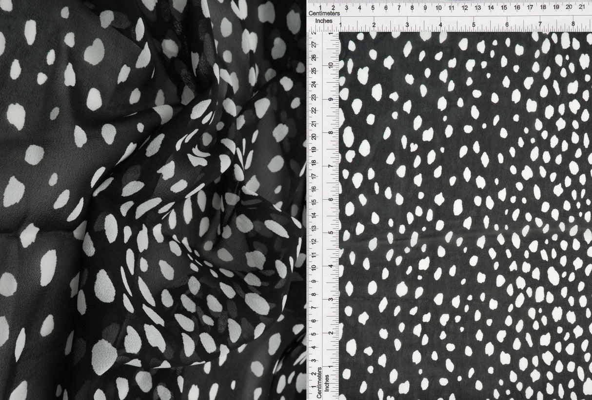 Lightweight Animal Print Cotton Chiffon 70?GSM, 57/58? Wide
