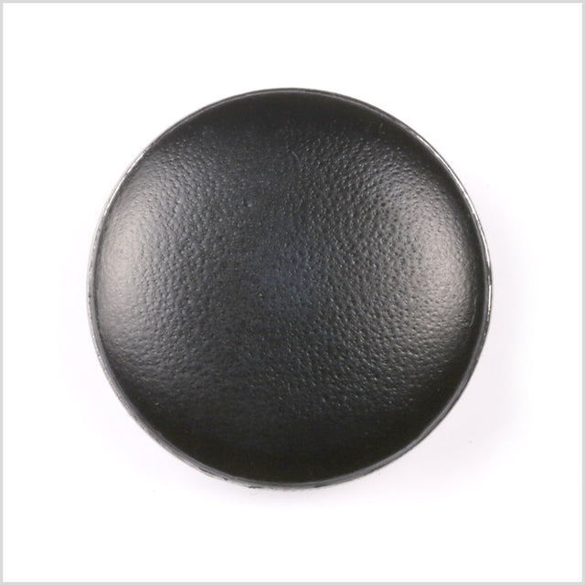 Shank Back Zamac Button - 44L/28mm - Faded Black with Silver Metal Rim