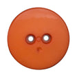 Plastic 2-Hole Button - 54L/34mm - Orange Dish Shaped with Radiating Textured Center