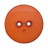 Plastic 2-Hole Button - 54L/34mm - Orange Dish Shaped with Radiating Textured Center