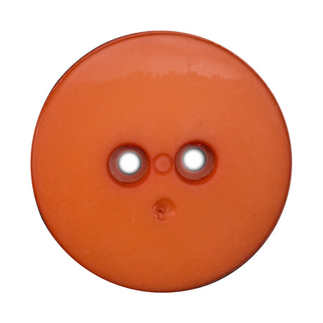 Plastic 2-Hole Button - 54L/34mm - Orange Dish Shaped with Radiating Textured Center