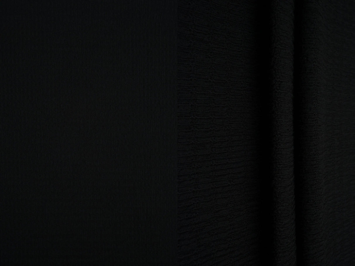 Solid Crinkle Jersey Fabric Stretch Polyester Knit, 58/60" Wide
