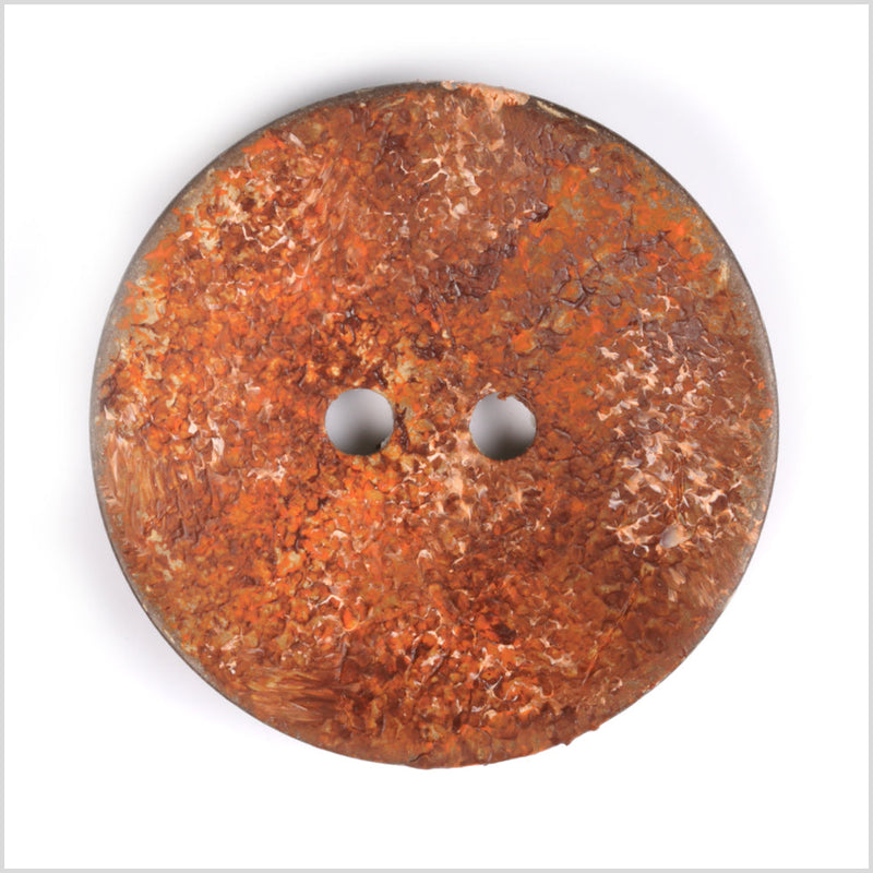 Orange 2-Hole Coconut Button - 64L/40.5mm