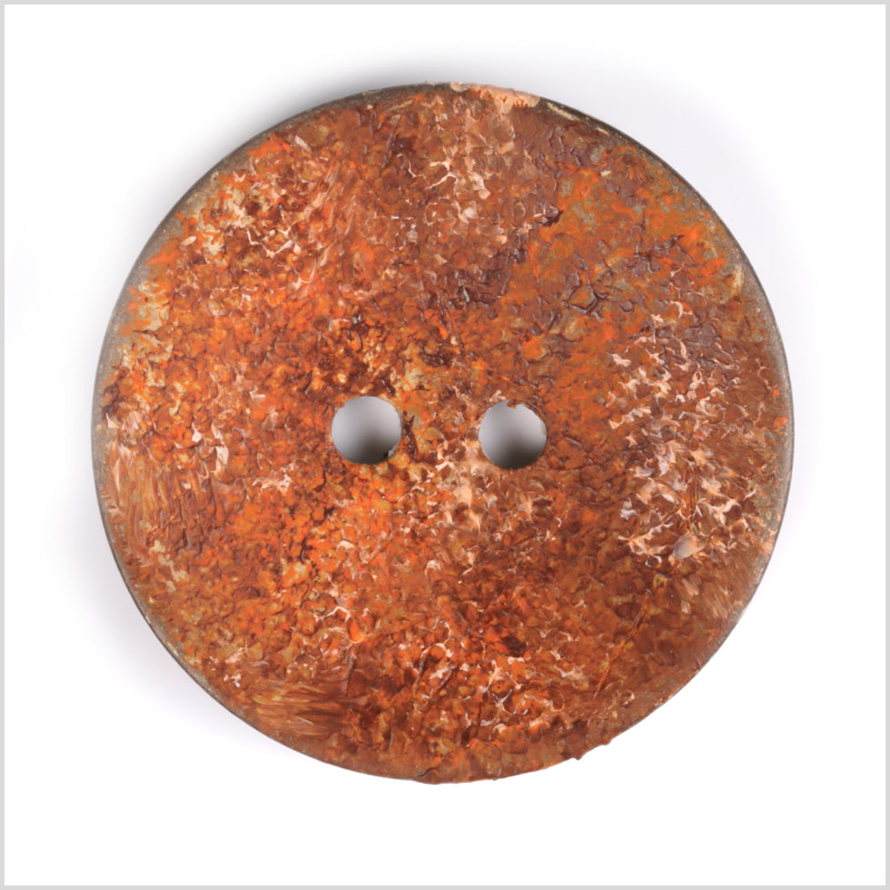 Orange 2-Hole Coconut Button - 80L/50.8mm