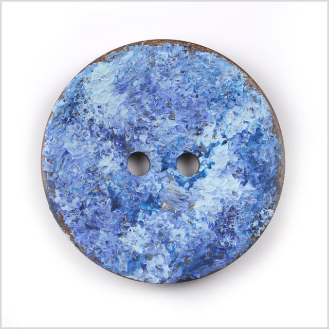Blue 2-Hole Coconut Button - 36L/23mm