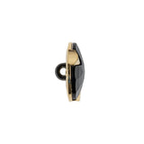 Black/Gold Rhinestone Button - 28L/18mm